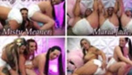 Stinky Train! 3 Girl Diaper Filling!