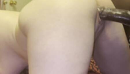 Huge BBC !!!!  Biggest I’ve ever had !!! Hubbys friend while top dog records us .