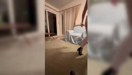 Eva Summers - Sexy Maid Costume - Vacuuming in High Heels