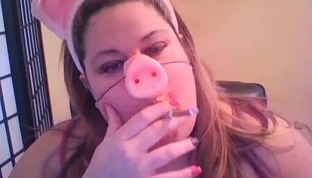 Piggy smoking