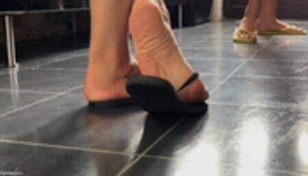 Kitchen floor POV with Amy