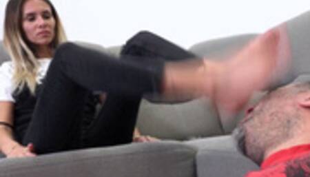 CECILIA - Home Slave - SADISTIC Foot Domination And Facebusting
