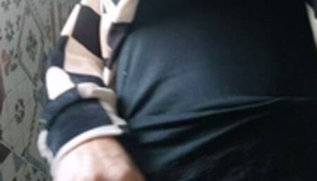 locked in the bathroom so my husband wouldn't see me