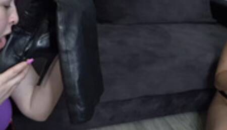 Lexi has the ugly sluts worship her boots and stinky feet! 4K