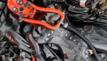 Rubber Sniffing Masturbation