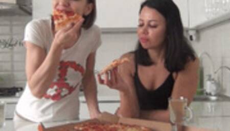 2 huge bellies after overeating 2III