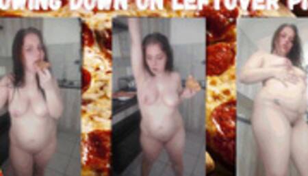 Chowing Down on Leftover Pizza