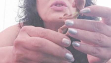 A Growing Obsession Giantess VORE Lola Shrinks her friend to keep her as a pet then eats her