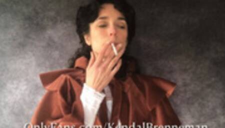 Scandalous! A Victorian lady enjoying a cigarette