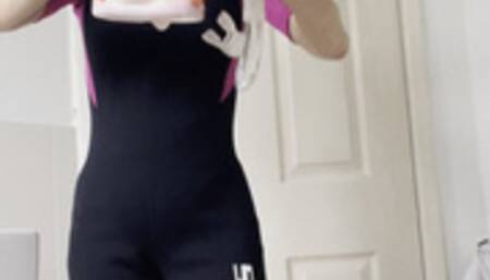 BAth tub neoprene latex cum snorkel mask butt plug