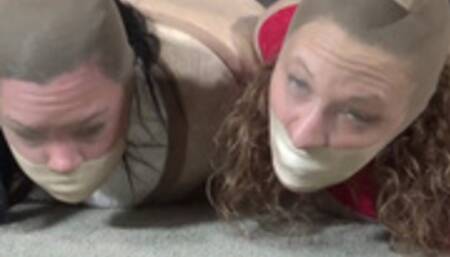 Courtney and Debbie Double Pantyhose Hooded Encasement