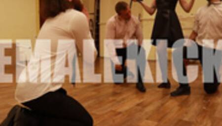 Jessica shows these guys who the boss is