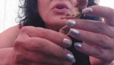 A Growing Obsession Giantess VORE Lola Shrinks her friend to keep her as a pet then eats her mkv