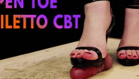 Open Toe High Heels Stiletto CBT, Bootjob and Post Orgasm Crush with TamyStarly - (Front Version) - Heeljob, Ballbusting, Femdom, Shoejob, Ball Stomping, Foot Fetish Domination, Footjob, Cock Board