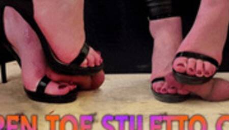 Open Toe High Heels Stiletto CBT, Bootjob and Post Orgasm Crush with TamyStarly - (Double Version) - Heeljob, Ballbusting, Femdom, Shoejob, Ball Stomping, Foot Fetish Domination, Footjob, Cock Board
