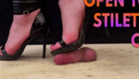 Open Toe High Heels Stiletto CBT, Bootjob and Post Orgasm Crush with TamyStarly - (Close Version) - Heeljob, Ballbusting, Femdom, Shoejob, Ball Stomping, Foot Fetish Domination, Footjob, Cock Board
