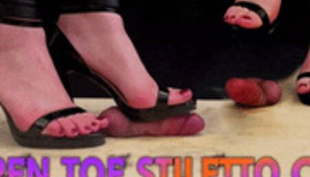 Open Toe High Heels Stiletto CBT, Bootjob and Post Orgasm Crush with TamyStarly - (Edited Version) - Heeljob, Ballbusting, Femdom, Shoejob, Ball Stomping, Foot Fetish Domination, Footjob, Cock Board