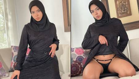 Young Hijabi Girl sucks Big Dick and gets Fucked