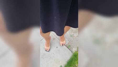 Peeing on My Feet Then Sliding My New Heels on
