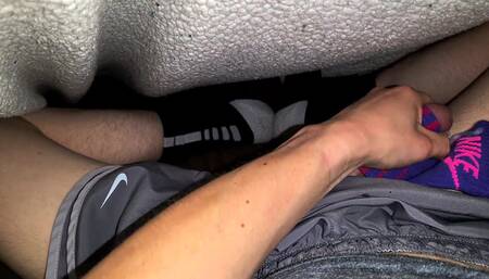 Cum on My Stepsisters Nike Sock While Wearing Her Clothes