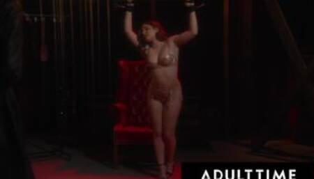 ADULT TIME - Femdom Maya Woulfe Takes Full Control Of Submissive PAWG Leana Lovings In BDSM Fantasy