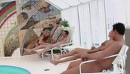 Dara Gangbanged By The Indoors Pool! (1st half mp4 sd)