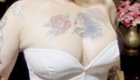 Crush - Marlboro reds - Nose exhales - High heels - Pantyhose - PVC Vinyl - Long nails