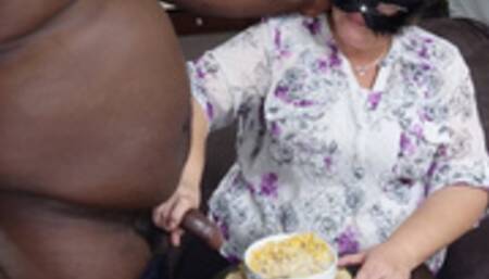 Big Ass Horny Blonde Milf Wife Milking Black Cock In Breakfast Cereal