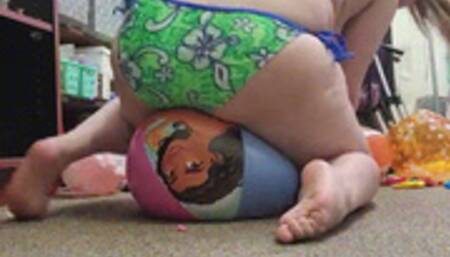 Full Butt Bikini Ass Grind on Princess Beach Ball