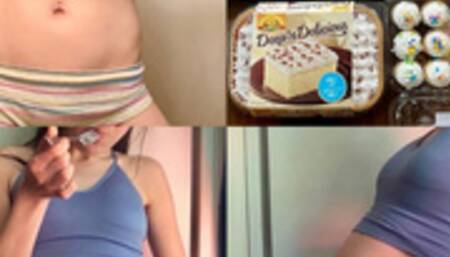 Back again! Let's cum together as I stuff my belly until I'm about to pop!