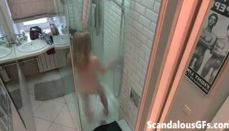 Checkout my GF taking a refreshing bath with my camera rolling