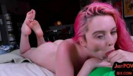 POV 21yo anal slut gets fucked in ass after deep sucking