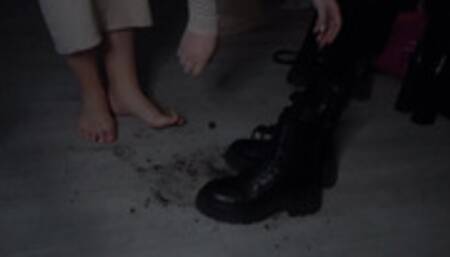 Dirty feet, with sushi and spit for cute bitch Lexi! HD