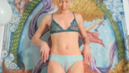Four aqua panties for Spring