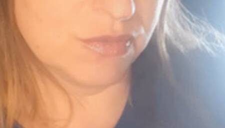 smoking with a popsicle