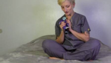 Patient Harley Masturbates with plushie