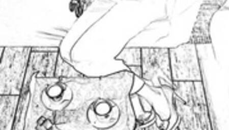 Romantic date sketch style