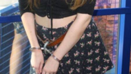 Lolibelle - Prisoner Cuffed and Shackled in Skirt & Boots (AVI)