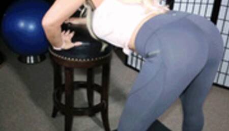 Bunny Slave Gets To Cum On Yoga Pants