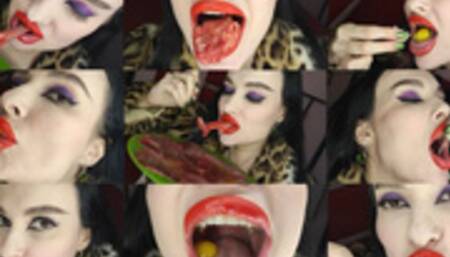 Fur Goddess eats raw meat and raw eggs