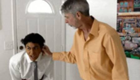 Ear Punishment & Masturbation for Step-Son - CUSTOM VIDEO - Julian Jaden - Richard Lennox - Manpuppy - WMV 1080