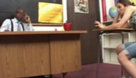 White Female Sucks And Fucks BBC In Detention! (1st half mp4 sd)