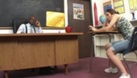 White Female Sucks And Fucks BBC In Detention! (1st half mp4)