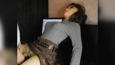 Account manager Lia is working with boss.