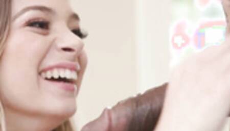 Petite Molly Little Gets Some Of Her Sister's BF Damien Dayski's Big Black Cock