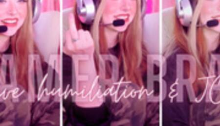 Gamer Brat - Humiliating Live JOI & Ruin