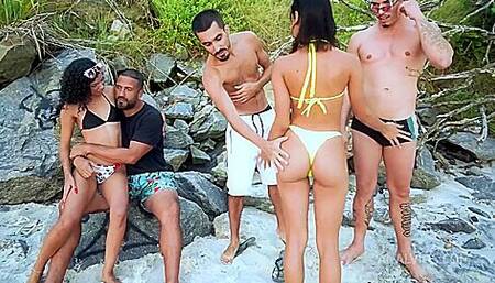 Meyzi Black At The Nude Beach With A Friend, Then Ge P2