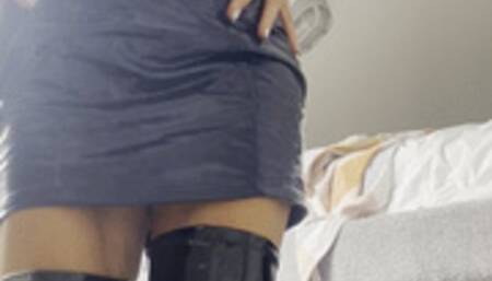 pvc boots and dress worship JOI CEI Countdown