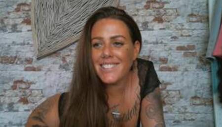 Tattooed British brunette MILF on Cam