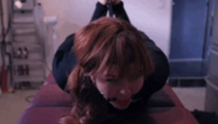 Ticklish burglar chose the wrong place to rob - Hogtied predicament tickling and whipping